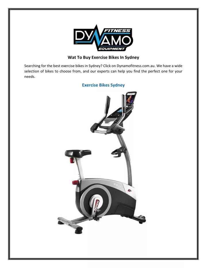 wat to buy exercise bikes in sydney