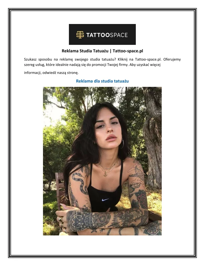 reklama studia tatua u tattoo space pl