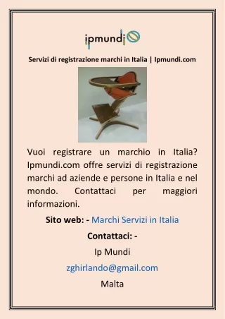 Servizi di registrazione marchi in Italia  Ipmundi