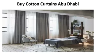 Buy Cotton Curtains In Abu Dhabi
