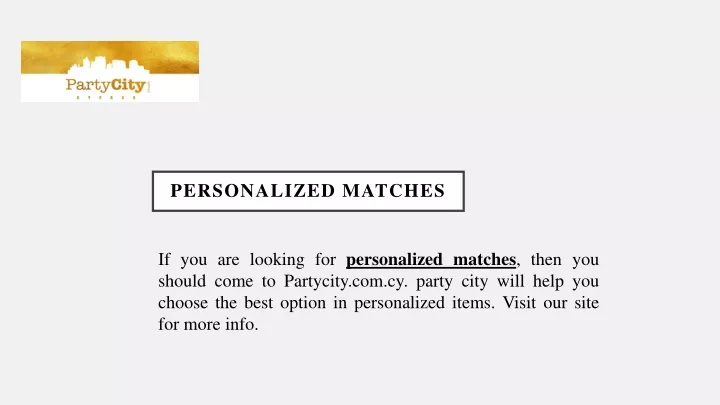 personalized matches