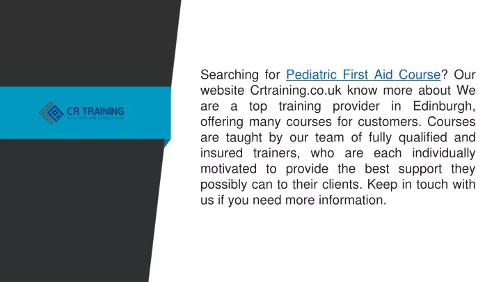 searching for pediatric first aid course