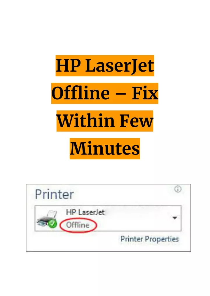 hp laserjet o ine fix within few minutes