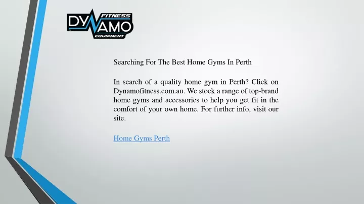 searching for the best home gyms in perth
