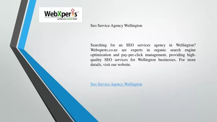 seo service agency wellington searching