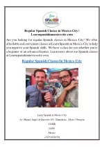 Regular Spanish Classes in Mexico City  Learnspanishinmexicocity - slide 1