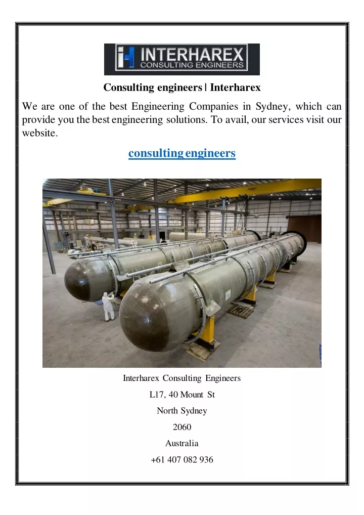 consulting engineers interharex