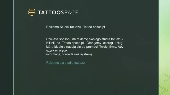 reklama studia tatua u tattoo space pl