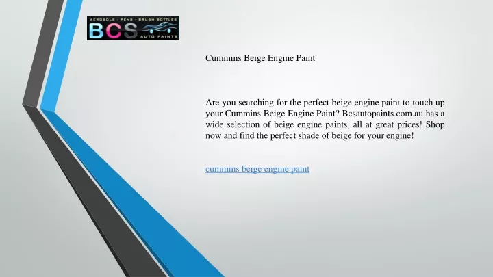 cummins beige engine paint are you searching