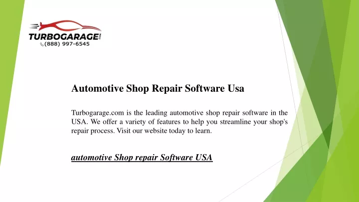 automotive shop repair software usa