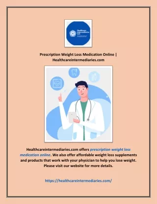 Prescription Weight Loss Medication Online | Healthcareintermediaries.com