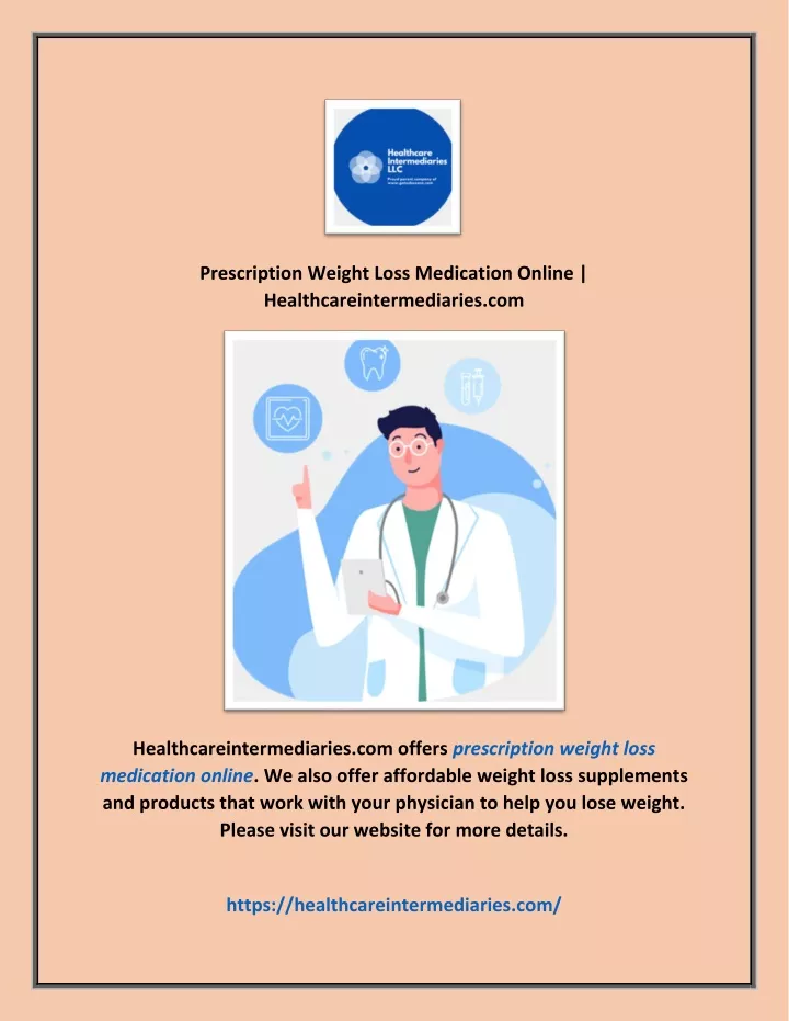prescription weight loss medication online