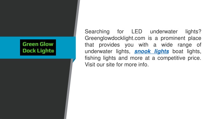 searching for led underwater lights