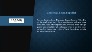 Universal Beam Supplier  Sapconsteels.com