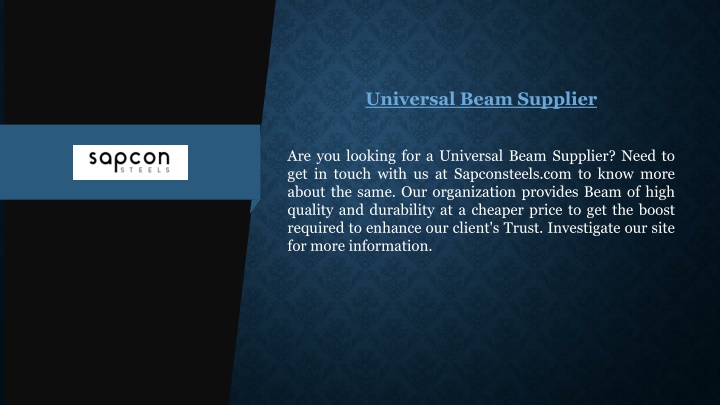 universal beam supplier