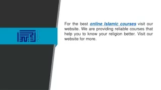for the best online islamic courses visit