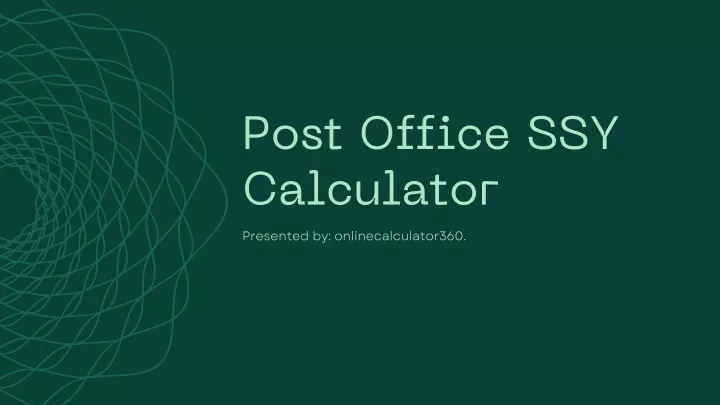 post office ssy calculator