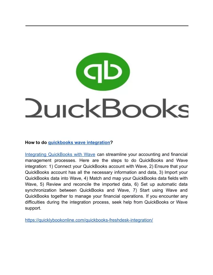 how to do quickbooks wave integration