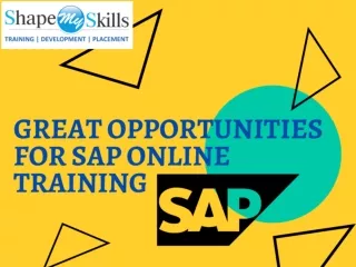 Best SAP Online Training in Noida | ShapeMySkills