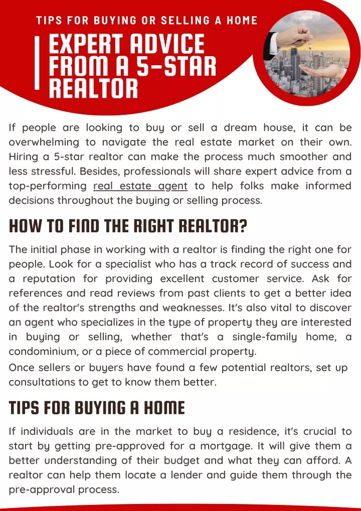 tips for buying or selling a home