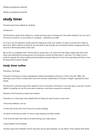 https studytimer online