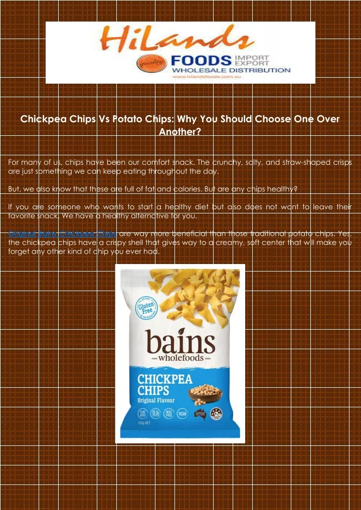 chickpea chips vs potato chips why you should