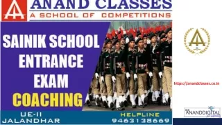 9463138669-ANAND CLASSES|Sainik School Exam Coaching Center In Jalandhar