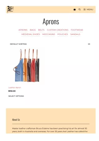 Australian Leather Aprons - Shop Handmade and Unique Designs Online