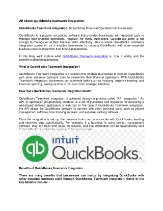all about quickbooks teamwork integration