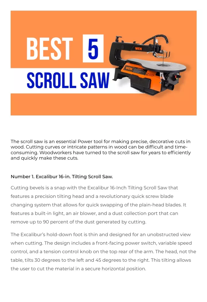 the scroll saw is an essential power tool