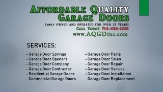 Garage Door Installation Fullerton, CA