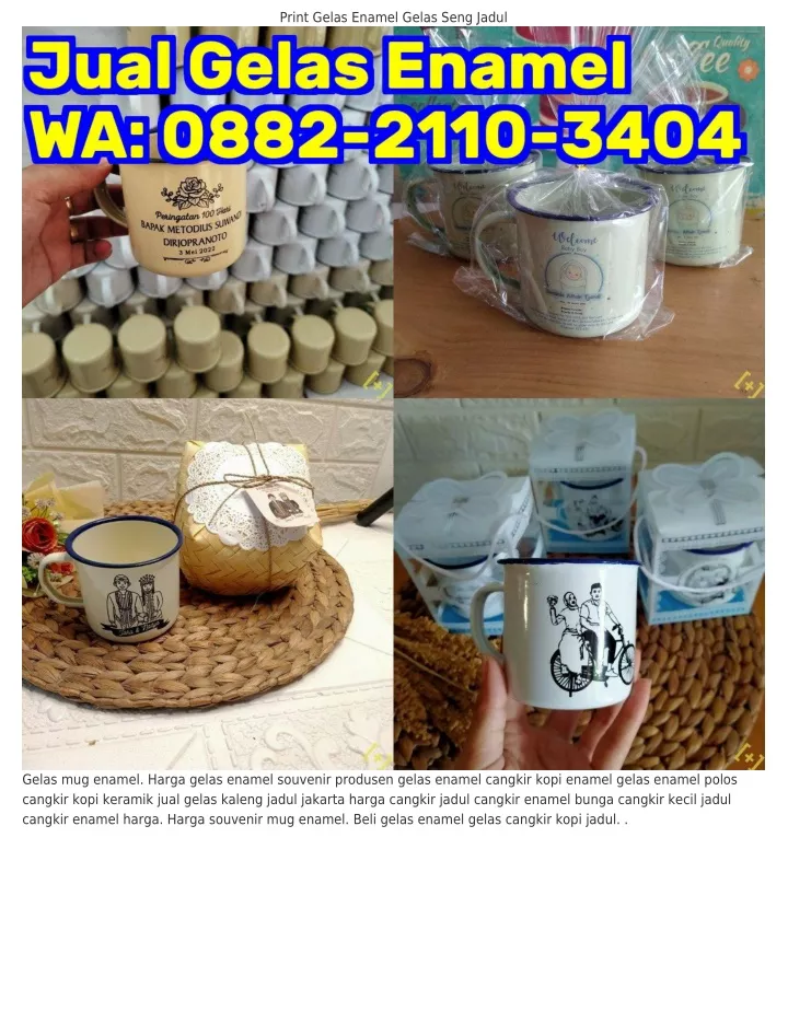 print gelas enamel gelas seng jadul