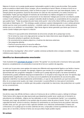 Ideas fundamentadas en la prueba, para mejorar tu relación