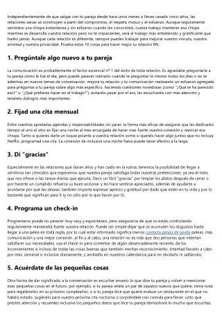 Formas de hacer mas fuerte tu relación