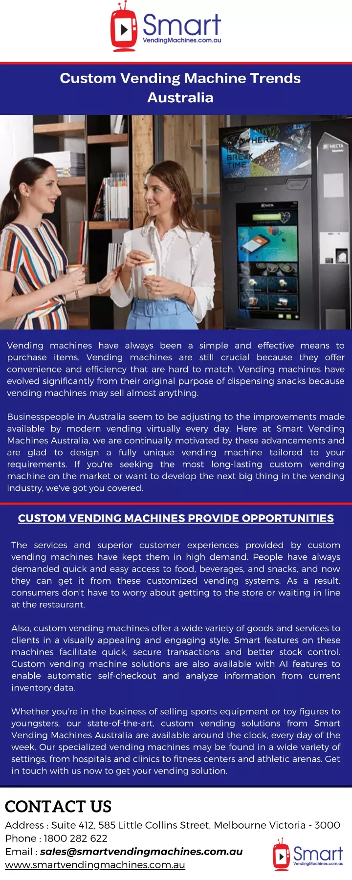 custom vending machine trends australia