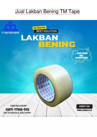 Jual Lakban Bening TM Tape Harga Terbaru Tunas Mitra Makmur Tangerang