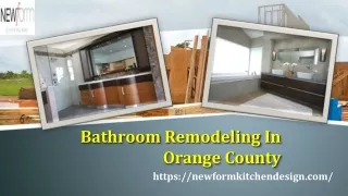 Bathroom Remodelling In Orange County