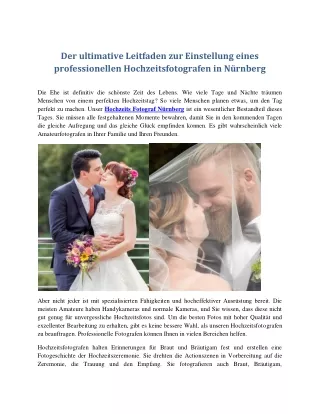 Der ultimative Leitfaden zur Einstellung eines professionellen Hochzeitsfotografen in Nürnberg