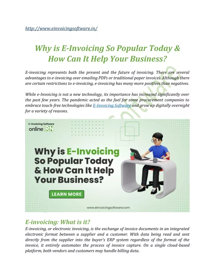 http www einvoicingsoftware in why is e invoicing