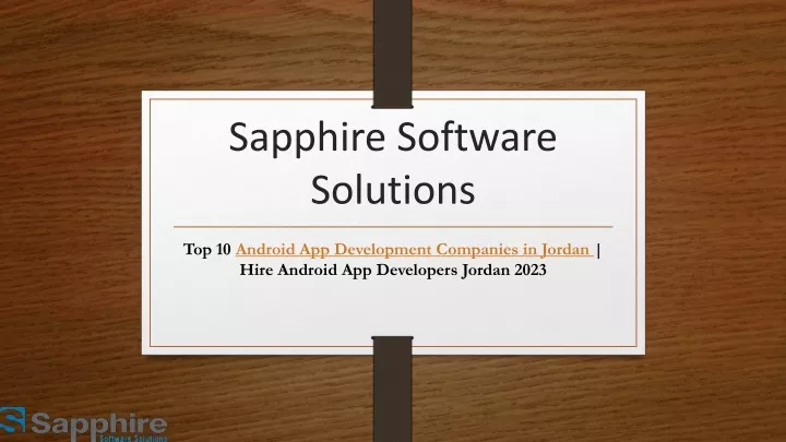 sapphire software solutions