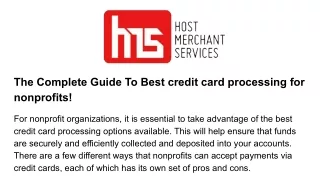 the complete guide to best credit card processing