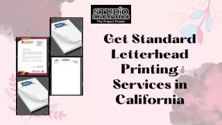 Get Standard Letterhead Printing Services in California