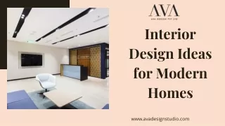 Interior Design Ideas for Modern Homes