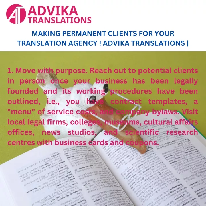 making permanent clients for your translation