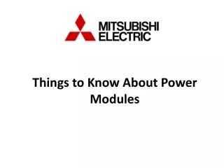 Things to Know About Power Modules