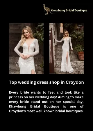 Top wedding dress shop in Croydon