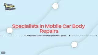 specialists in mobile car body repairs