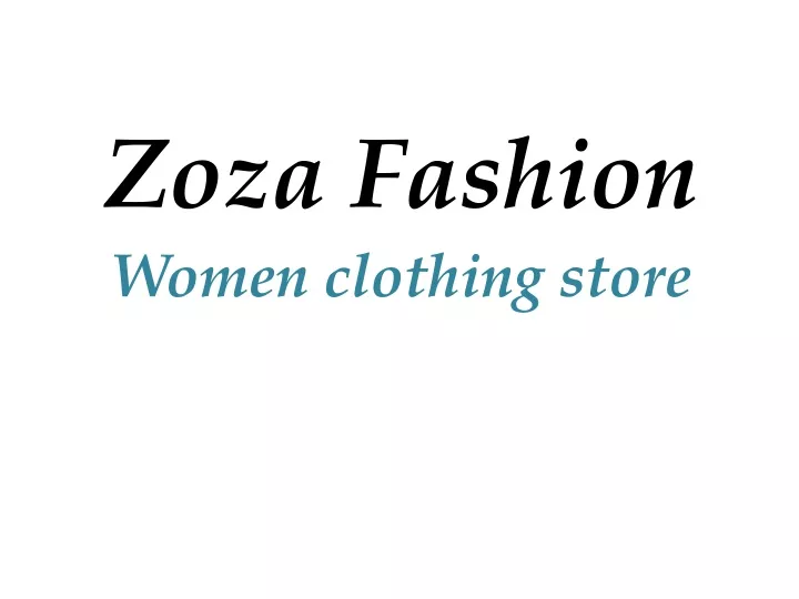 zoza fashion women clothing store