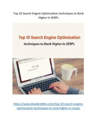 top 10 search engine optimization techniques