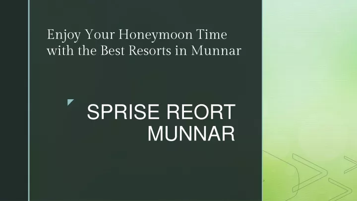 sprise reort munnar